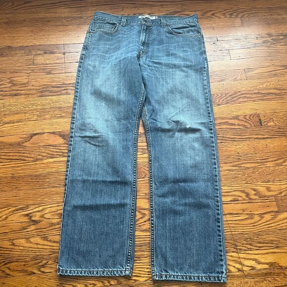 Y2K Levi's 505 Regular Fit Jeans Men's 36x32 Light Wash Blue Straight Denim - Picture 1 of 15
